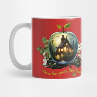 Magical Glass Apple Cottage Where Love Grows Like Leaves Mug